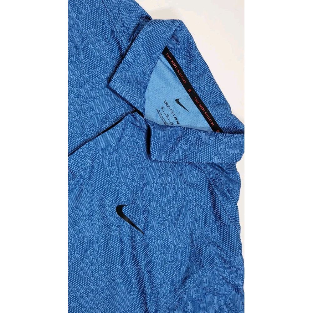 Tiger Woods Collection Masters 25th Anniversary Nike‎ Golf Shirt Blue Graphic XL